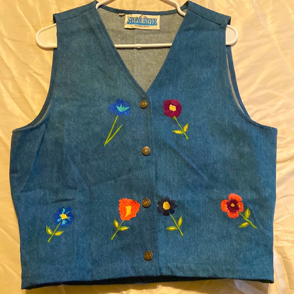 Vintage StoneRiver Western Wear Denim Vest